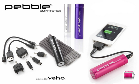 Външна Li-Ion батерия Pebble Smartstick 2200 mAh/ 
