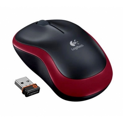 Мишка Logitech Wireless Mouse M185 Swift Grey and Red/ 