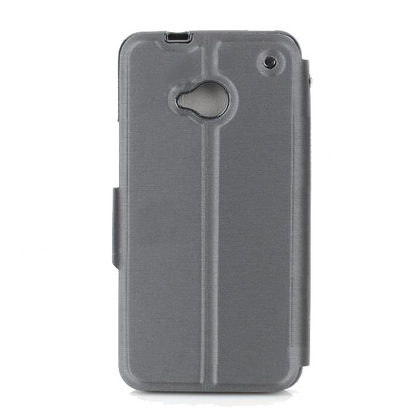 Slim PU Leather Case кожен калъф и поставка за HTC ONE (титан)/ 